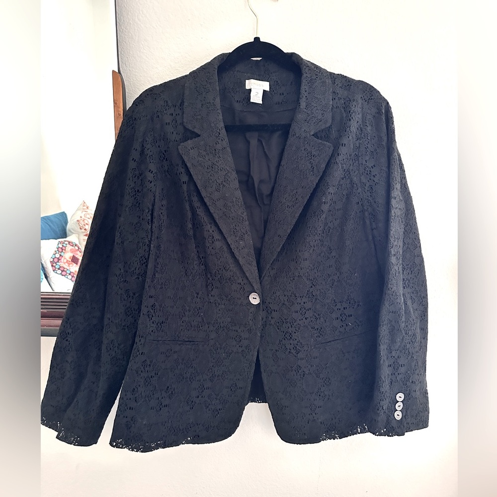 Chico lave overlay jacket size 2 (M/12/14)
